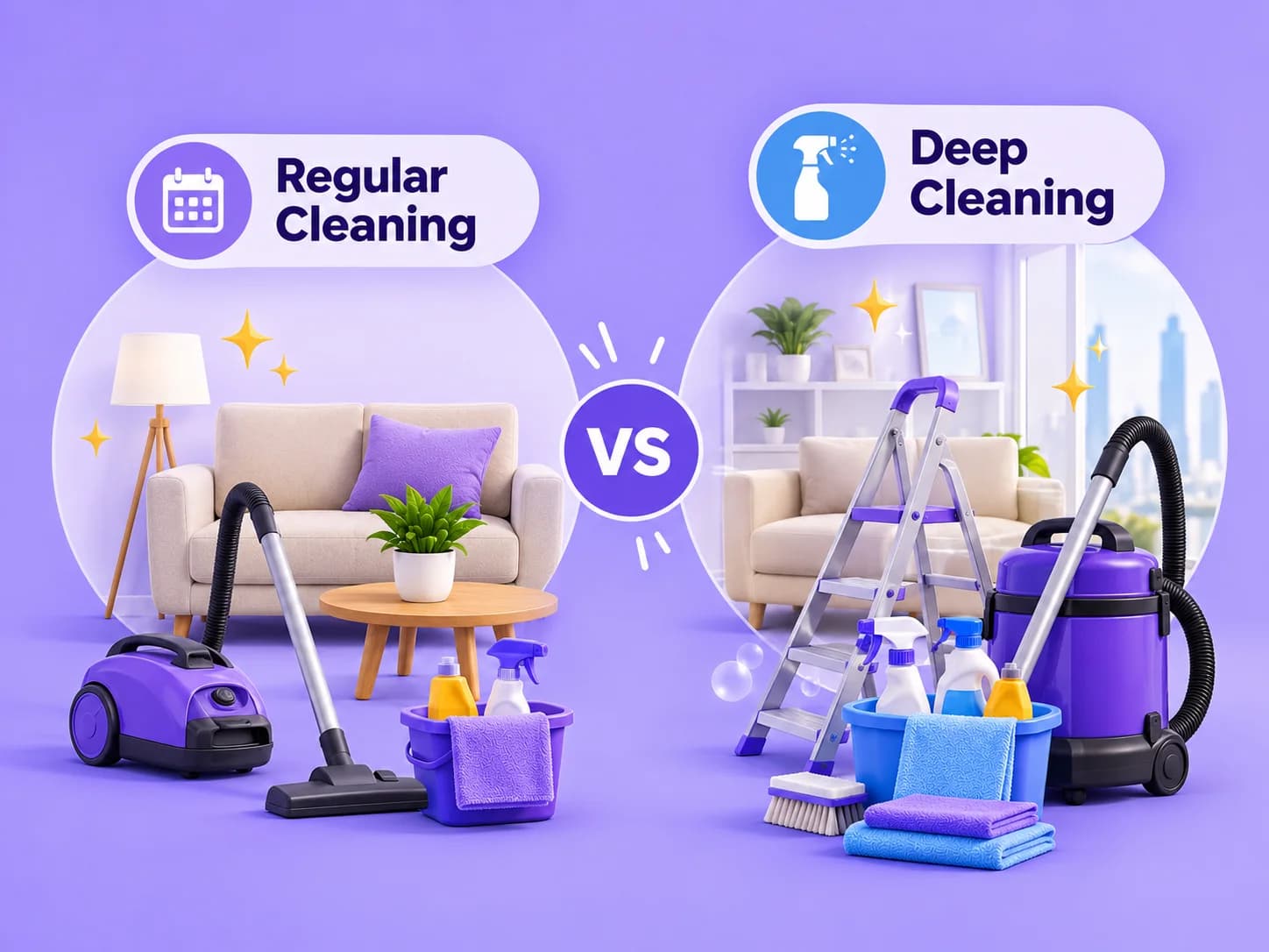 Regular Cleaning vs Deep Cleaning: What Does Your Home Need?